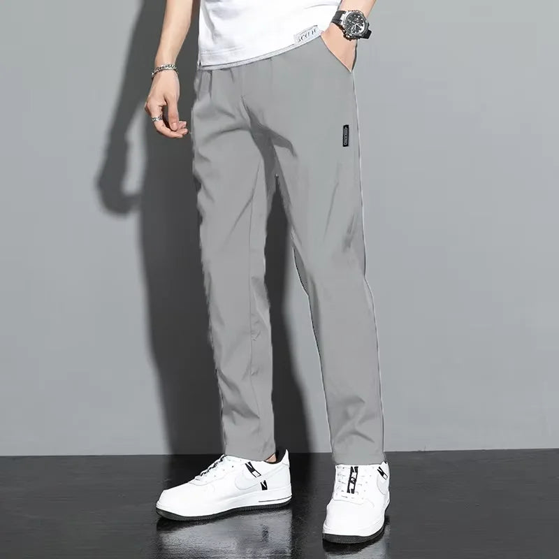 Thin Business Casual Pants Outdoor Elastic Breathable Straight Leg Sweatpants