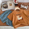 Kids Cartoon Fashion Short Sleeve T-Shirt – Crewneck Casual Cotton Top