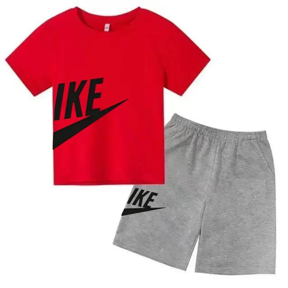 Kids Short Sleeve Top & Shorts 2-Piece Set – Casual Fashion Summer Outfit