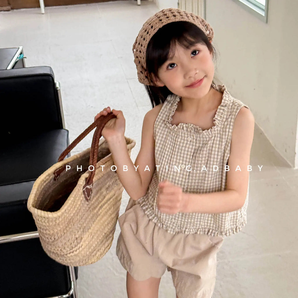 Girls Sleeveless Cotton Vest Top – Soft Summer Blouse for Toddlers