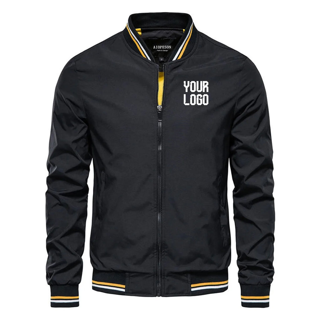 Men's Slim Fit Windproof Autumn Jacket – Customizable Fashion Coat