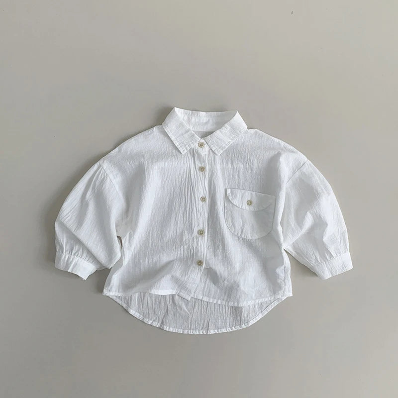 Kids Sun Protection Long Sleeve Top – Soft Breathable Summer Shirt
