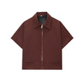 Women's Cropped Short Sleeve Varsity Jacket – Zip-Up Summer Outerwear