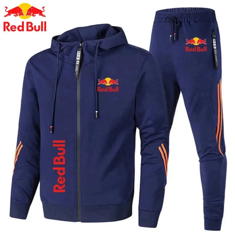 2025 Red Bull Logo Men's Hoodie Casual Set New Red Bull Printed Jacket Men's Fashion Simple Hoodie Stormtrooper Coat New