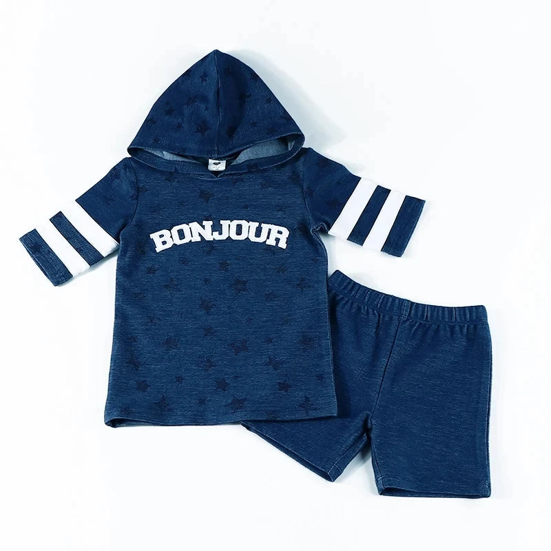Baby Boy Denim T-Shirt & Shorts Set – Casual Cotton Summer Outfit