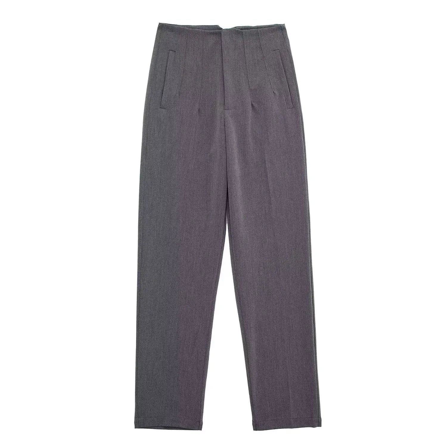Women's Slim High Waist Pencil Pants – Vintage Solid Color Office Lady Trousers