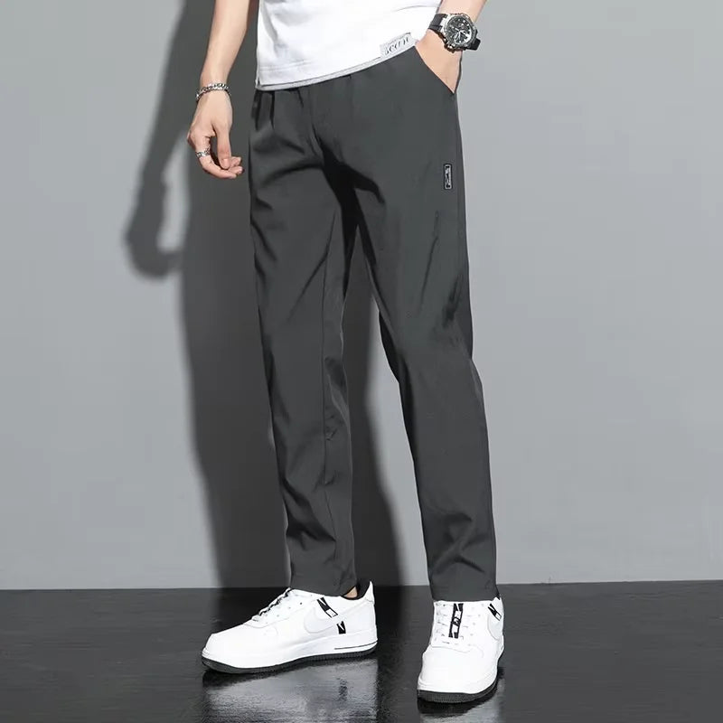 Thin Business Casual Pants Outdoor Elastic Breathable Straight Leg Sweatpants