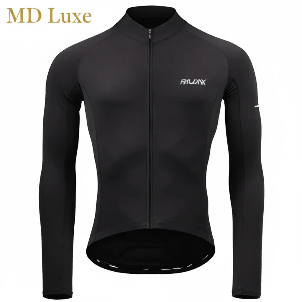 RAUDAX 2024 Man's Winter Cycling Clothing Long Sleeves Thermal Fleece Cycling Jersey Set Outdoor Keep Warm Road Bike Sportswear