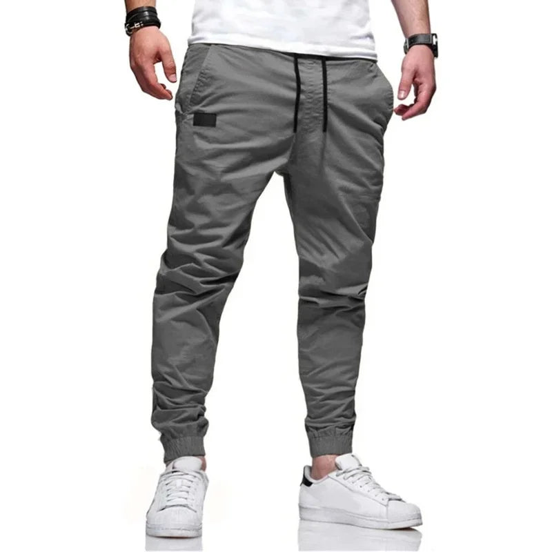 Slim Men Pants sport Joggers trousers Men Solid Color Straight Pants thin Woven Sweatpants men casual Trousers