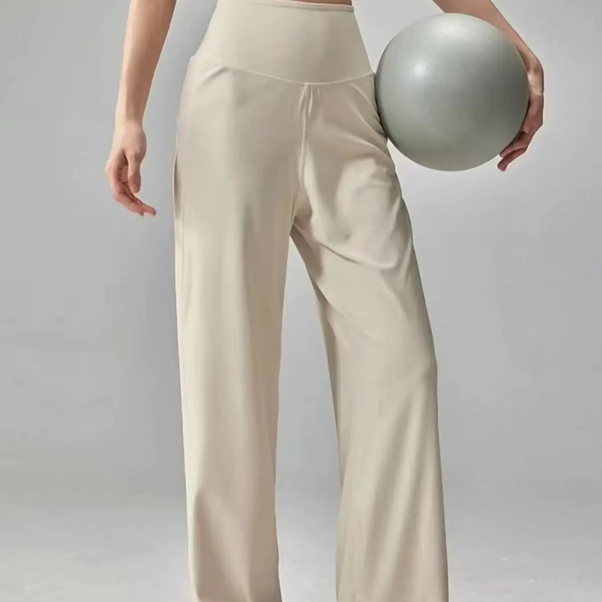 Women's High Waist Wide Leg Quick-Dry Yoga Pants – Loose Fit Workout Trousers