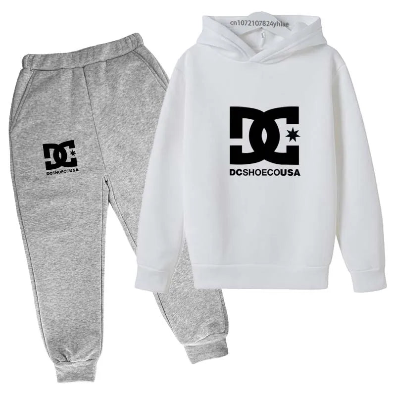 Kids Print Hoodie & Pants Tracksuit Set – Casual 2-Piece Outfit Ages 2–13