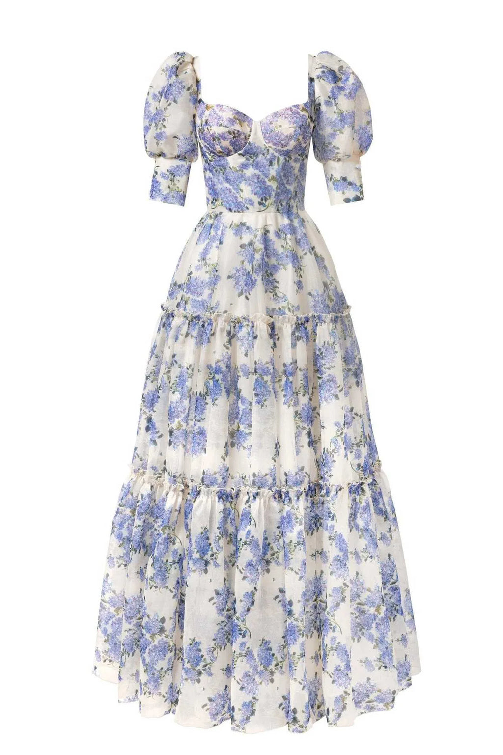 Elegant Floral Off-Shoulder Maxi Dress