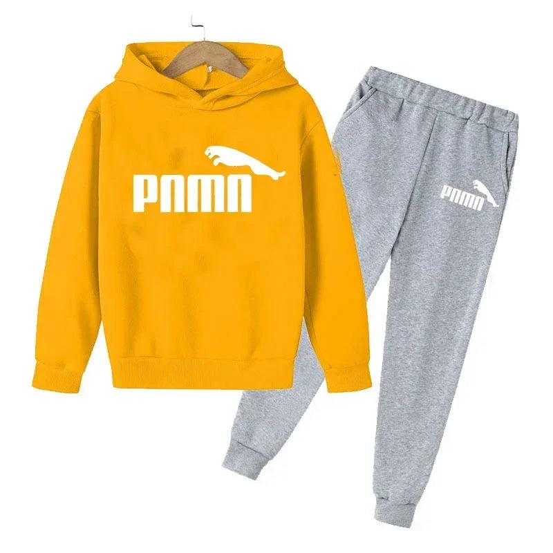 Kids Spring And Autumn Trend 2pcs Hoodie+pants Suits 3-14 Yeras Boys Girls Outfit Of The Day Tracksuits Children Clothes Sets