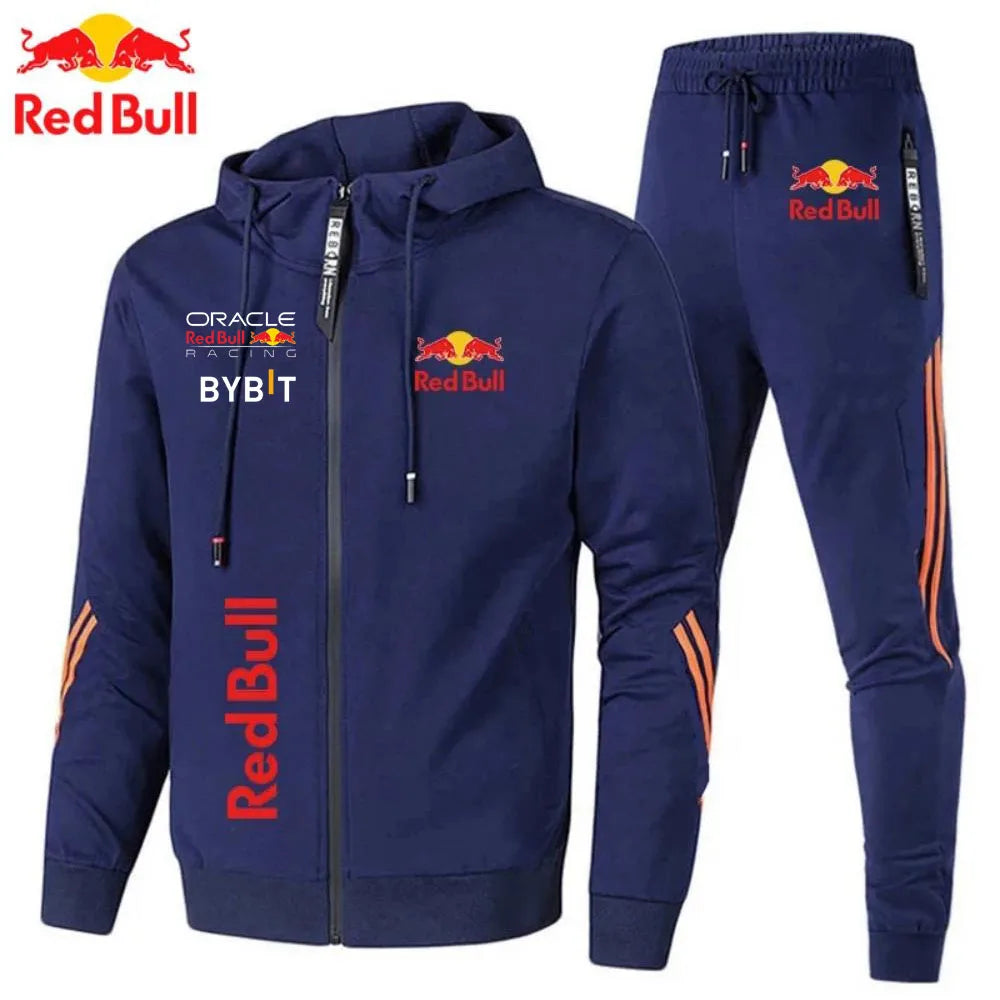 2025 Red Bull Logo Men's Hoodie Casual Set New Red Bull Printed Jacket Men's Fashion Simple Hoodie Stormtrooper Coat New