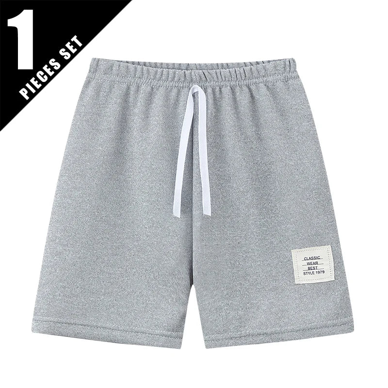 1/3/6 Piece Children's Summer Solid Color Fashion Casual Shorts Boys Wild Sports Outdoor Pants Girls Colorful Stretch Beach Pant
