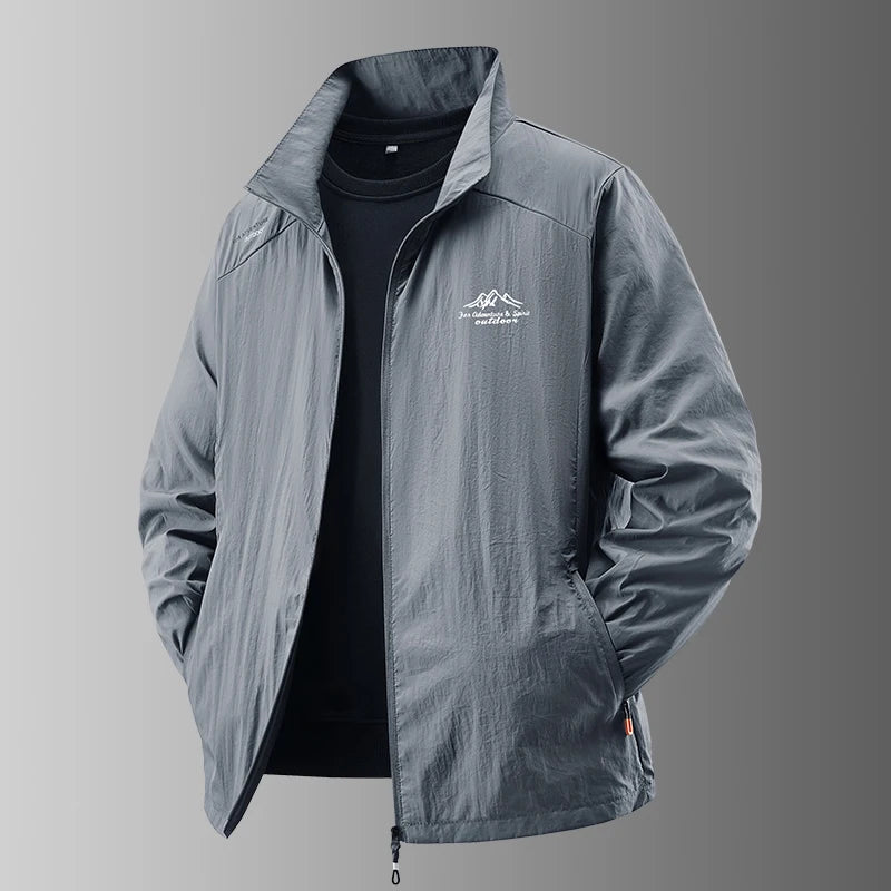 2025 Men's Sportswear Spring Summer Tracksuit 2 Piece Sets Sports Suit Sun Jacket+Pant Running Set Male Gym Exercise Clothing