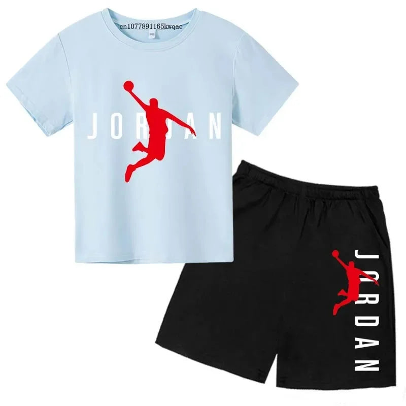 Kids Fashion 2-Piece Outfit Set – Casual T-Shirt & Shorts for Boys & Girls Ages 2–13