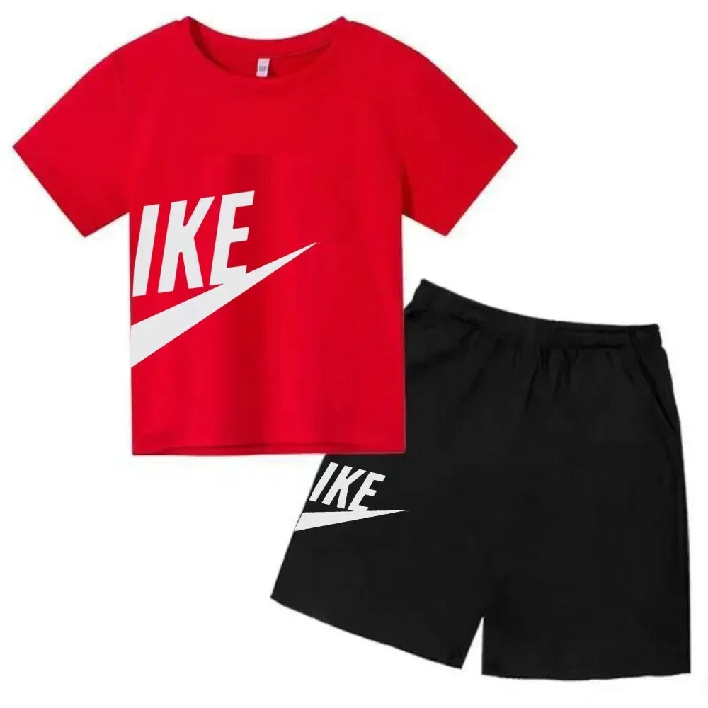 Kids Short Sleeve Top & Shorts 2-Piece Set – Casual Fashion Summer Outfit
