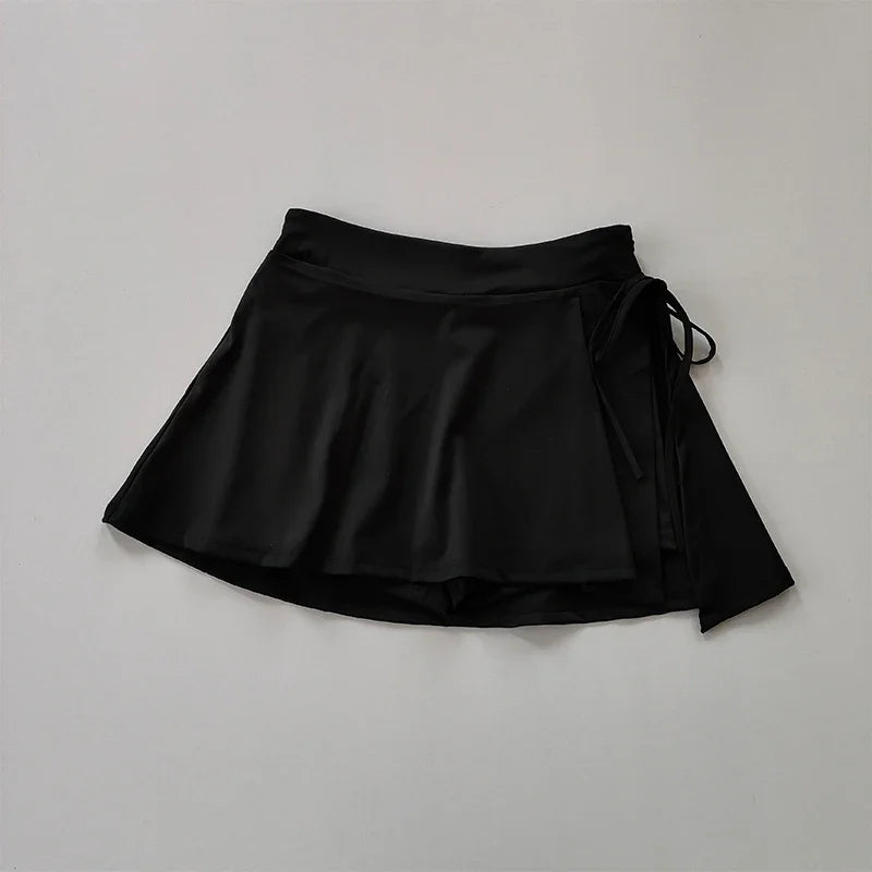 Women's Korean Black High Waist Tennis Mini Skirt – Sexy Pleated School Girl Uniform