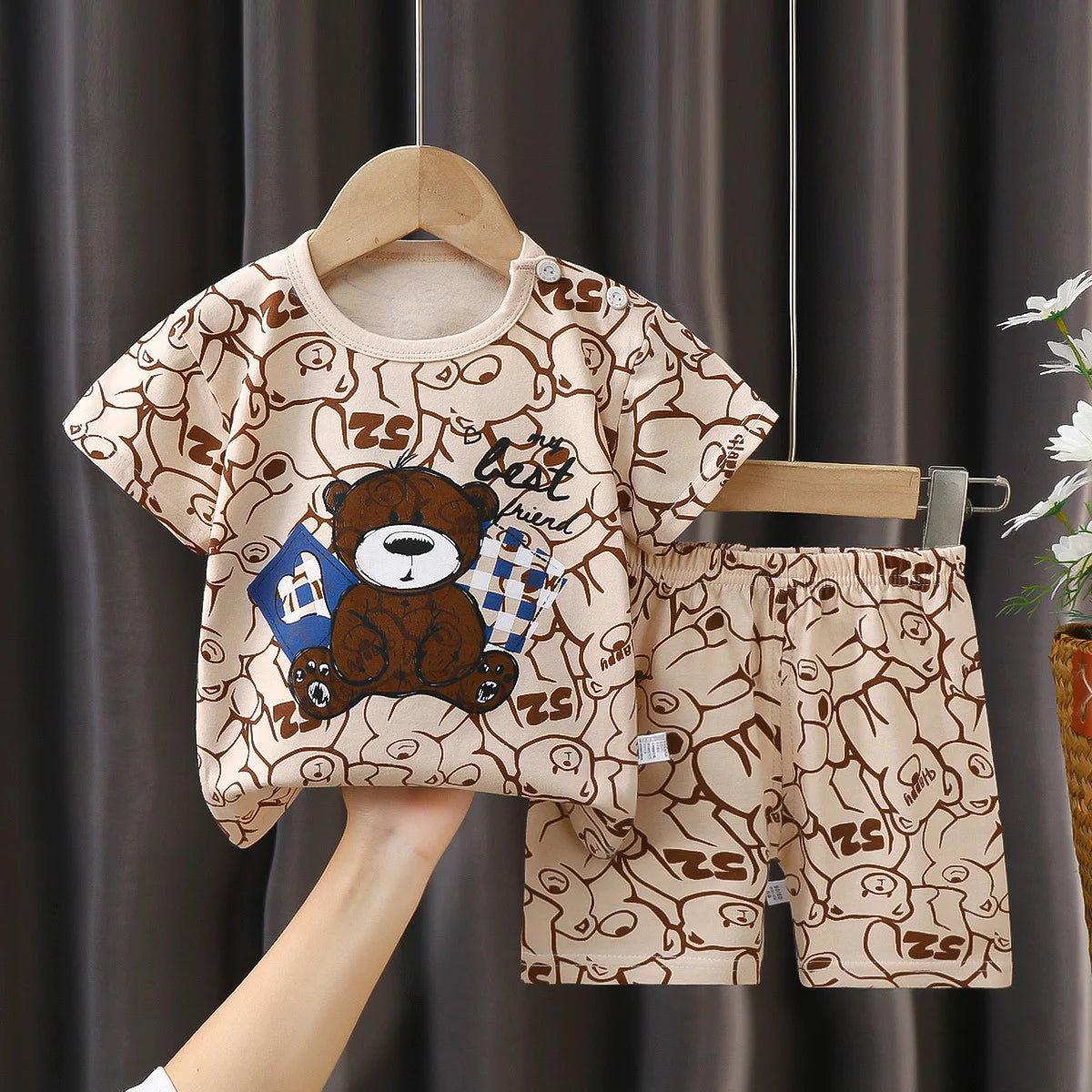 Kids Cotton T-Shirt & Shorts Summer Set – Casual 2-Piece Toddler Outfit