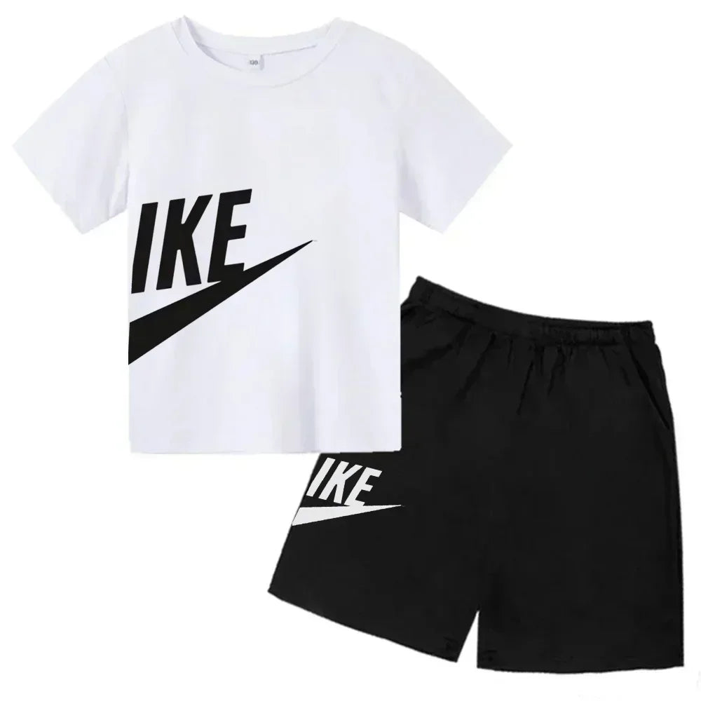 Kids Short Sleeve Top & Shorts 2-Piece Set – Casual Fashion Summer Outfit