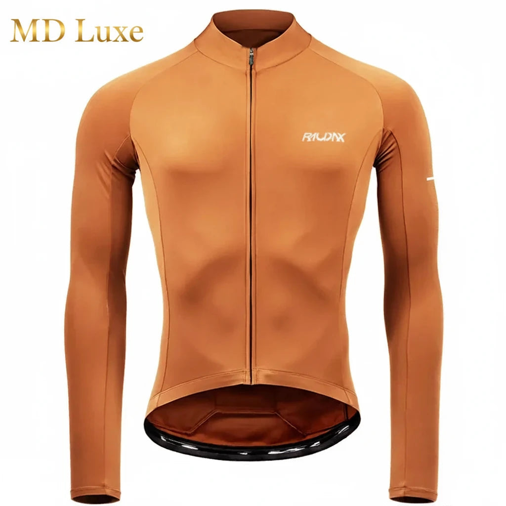 RAUDAX 2024 Man's Winter Cycling Clothing Long Sleeves Thermal Fleece Cycling Jersey Set Outdoor Keep Warm Road Bike Sportswear