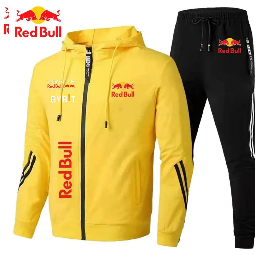 2025 Red Bull Logo Men's Hoodie Casual Set New Red Bull Printed Jacket Men's Fashion Simple Hoodie Stormtrooper Coat New
