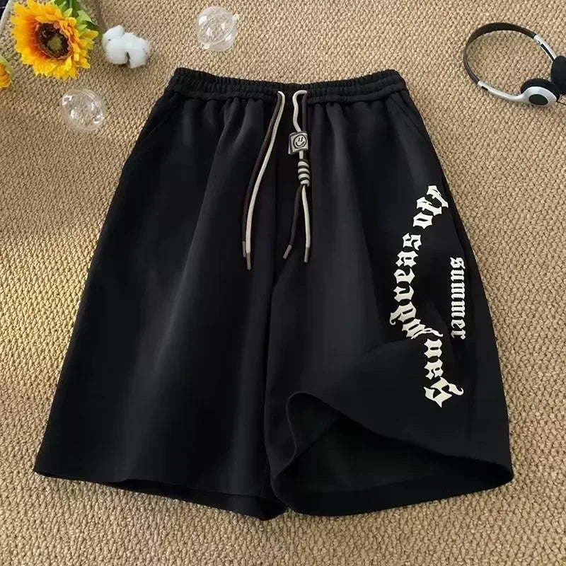 Men Shorts Casual Short Pants Oversize Beach Shorts Retro Letters Print Sports shorts Five Points Shorts Men's Clothing