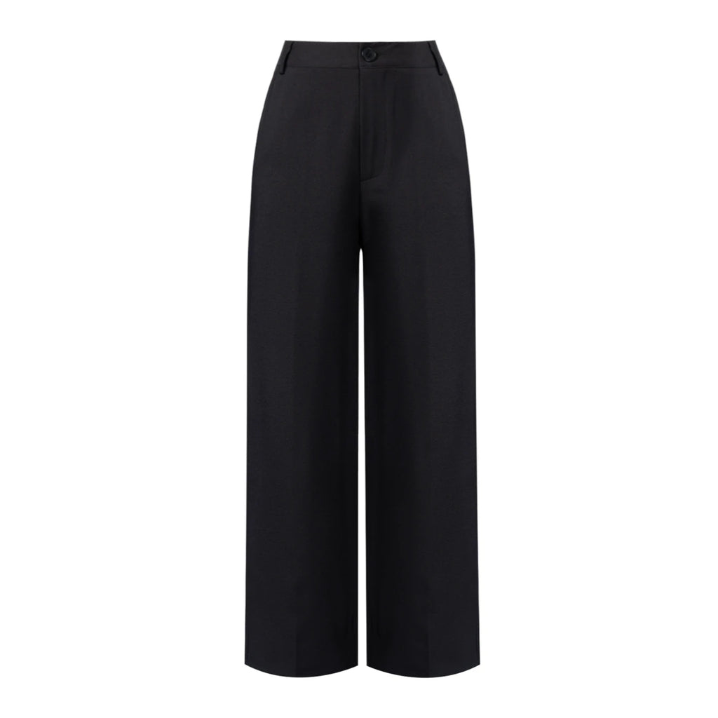 Women's Versatile Solid Color Smart Casual Suit Pants – Elegant Youthful Lady Trousers