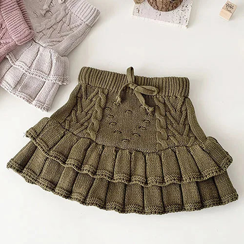 2024 New Autumn 0-4Yrs Baby Girls Knitted Shorts Toddler Baby Girls Solid Color Hollow Out Knitting Shorts Children Shorts