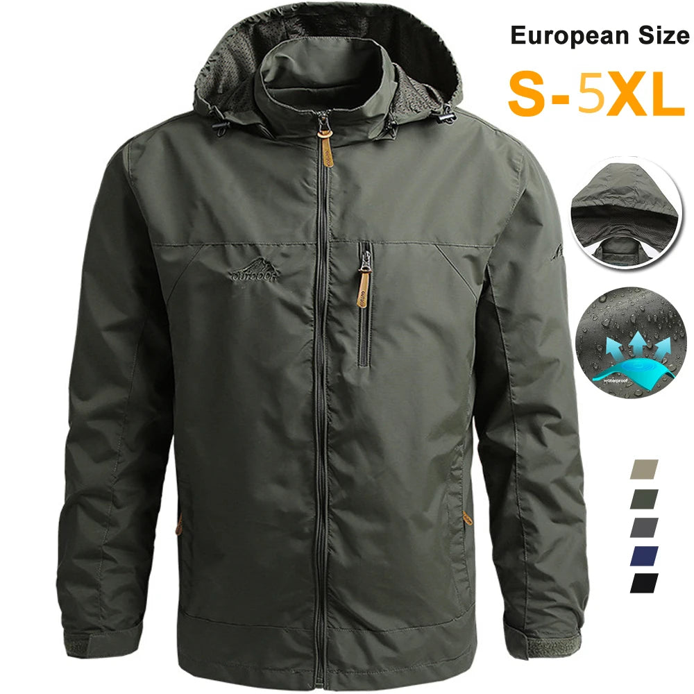 Men's Tactical Waterproof Hooded Military Jacket – Outdoor Sports Climbing Coat