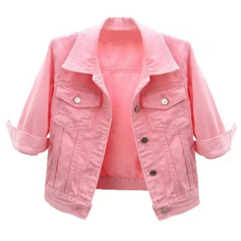 Women's Casual Loose Denim Jacket – Short Jean Coat Spring Autumn Outerwear