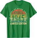 Vintage 1945 Limited Edition 80-Year-Old Gift 80th Birthday Awesome T-Shirt Grandpa Grandma B-day Present Fashion Saying Tee Top