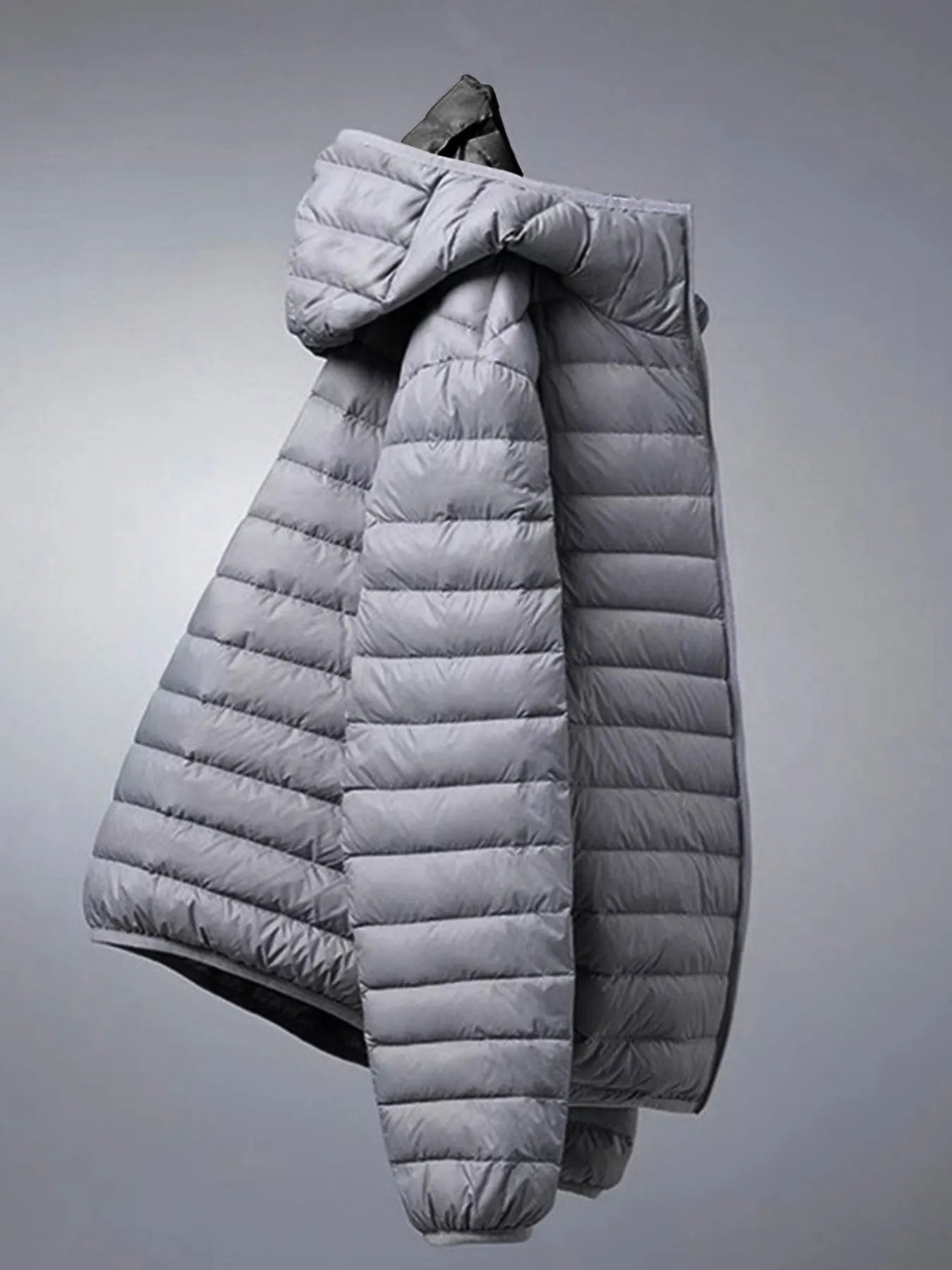 Men's Hooded Solid Cotton Windproof Warm Jacket – Casual Outdoor Winter Coat