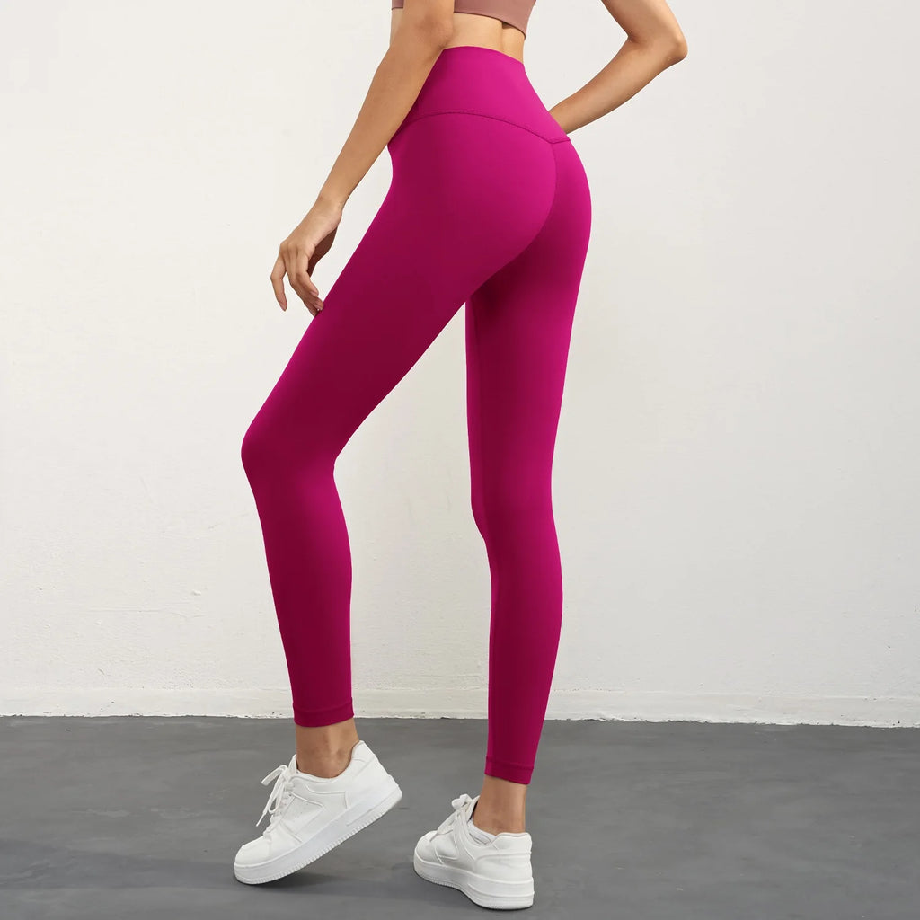 Women's High Waist Butter Yoga Leggings – Back Pocket Cropped Athletic Gym Pants