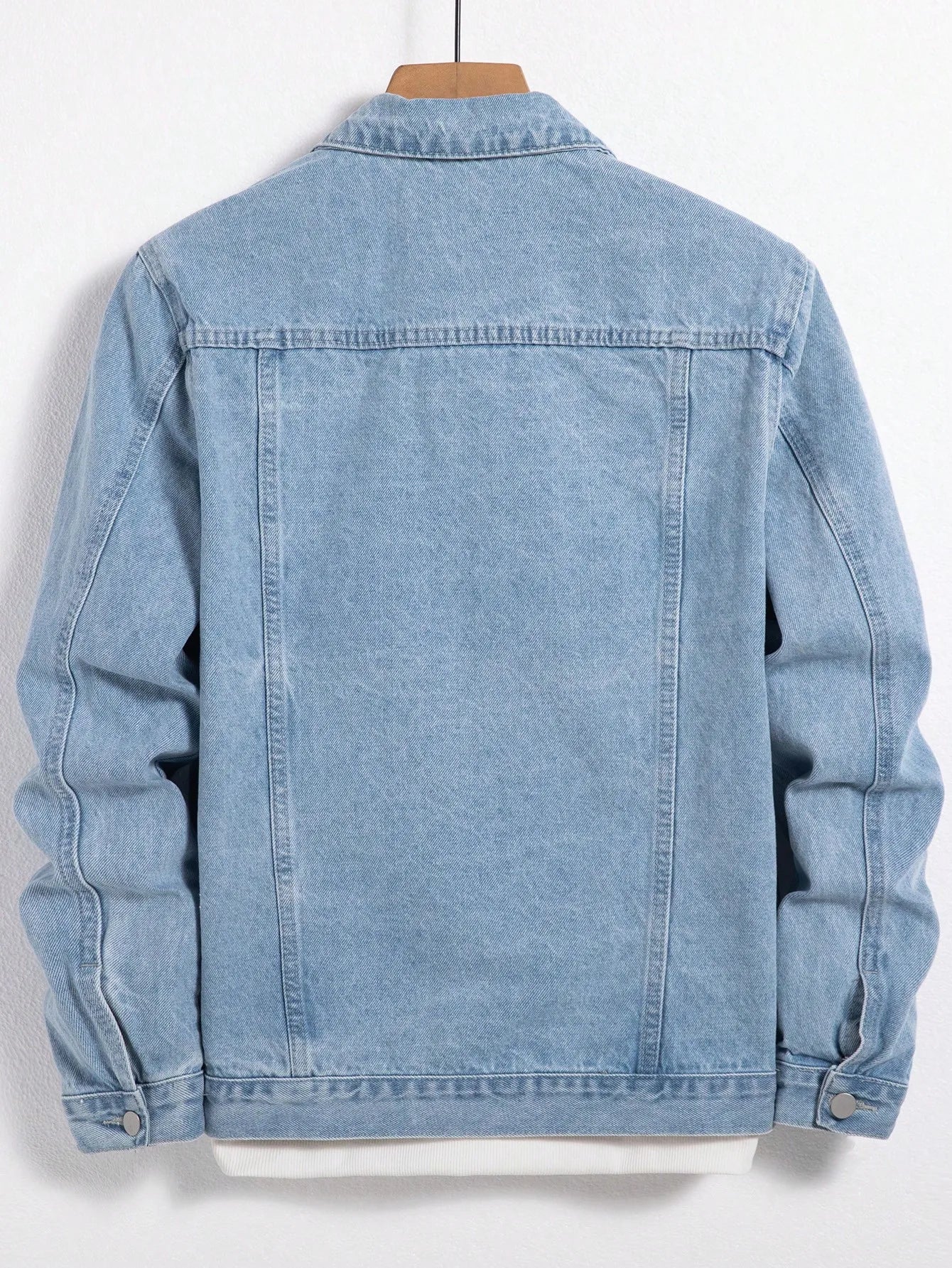 Men's Blue Denim Jacket – Casual Daily Wear Spring Autumn Coat