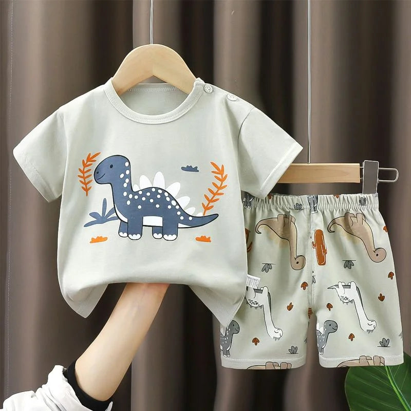 Kids Cotton T-Shirt & Shorts Summer Set – Casual 2-Piece Toddler Outfit