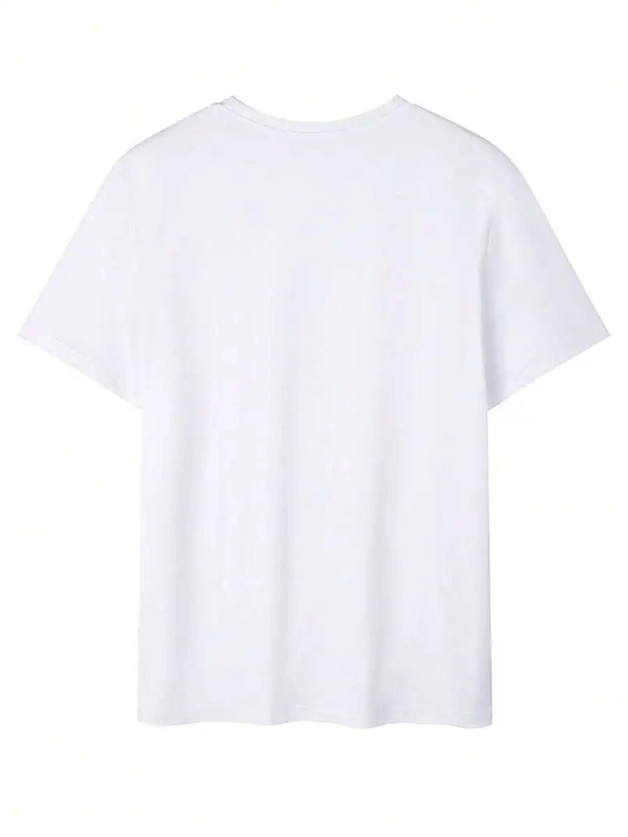 Men's Loose Fit Casual Graphic Print Short Sleeve T-Shirt