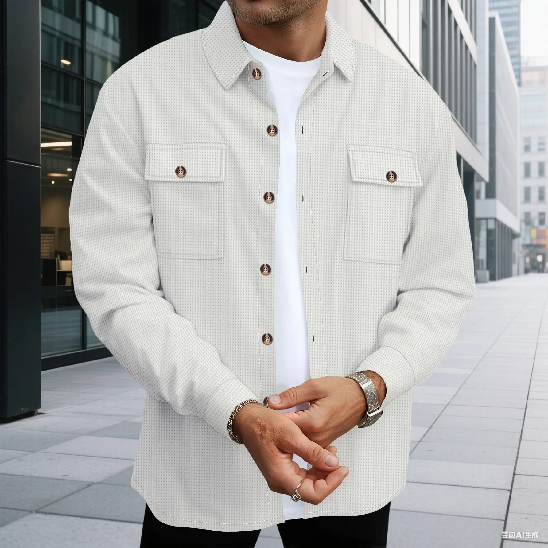 ביגוד עבודה לגברים עם דש מכופתר אופנתי, ז'קט ומכנסיים ארוכים, נוח ונושם, תלבושת עסקית קז'ואלית, חצי חלק