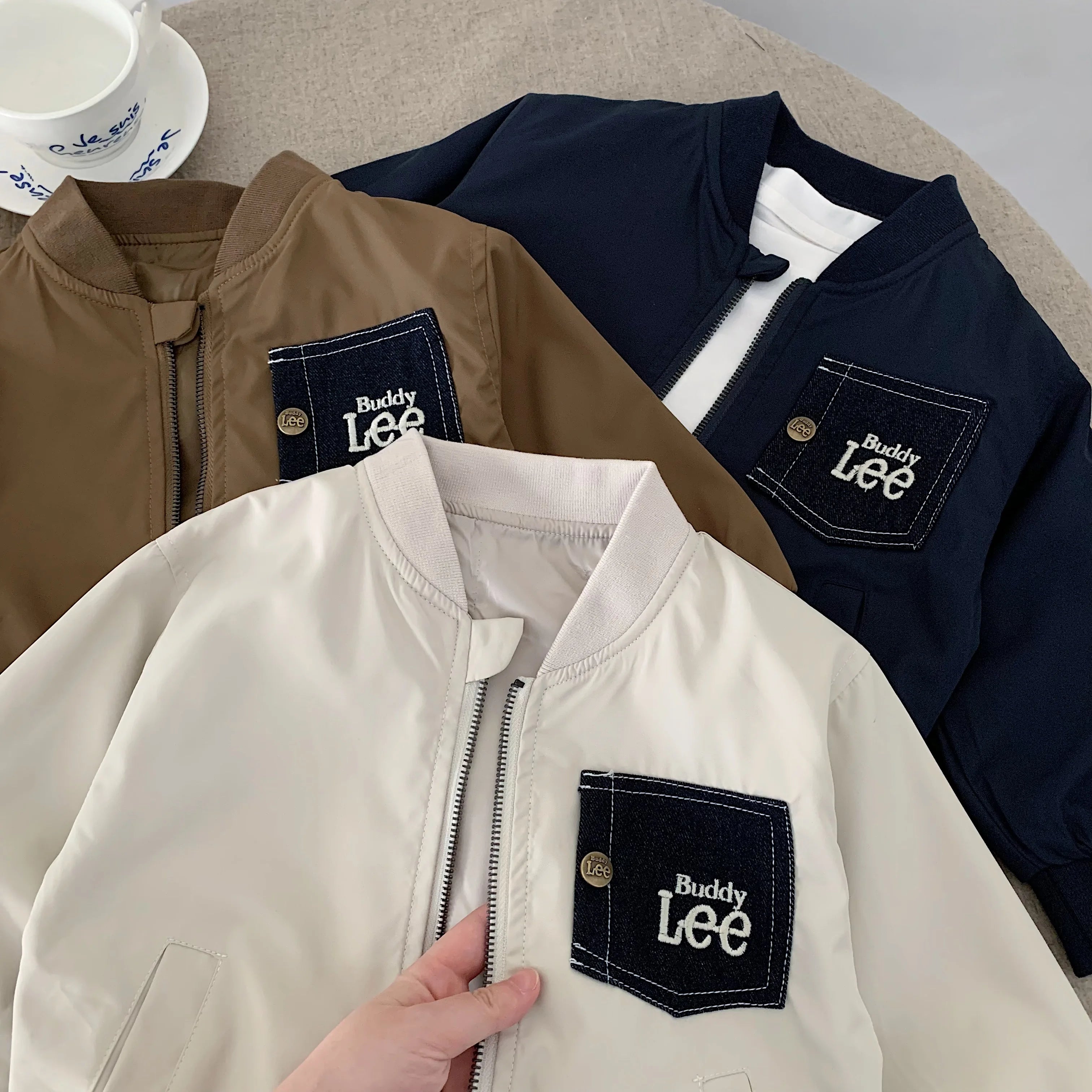 Kids Contrasting Color Pocket Baseball Jacket – Cool Zipper Shirt Outerwear