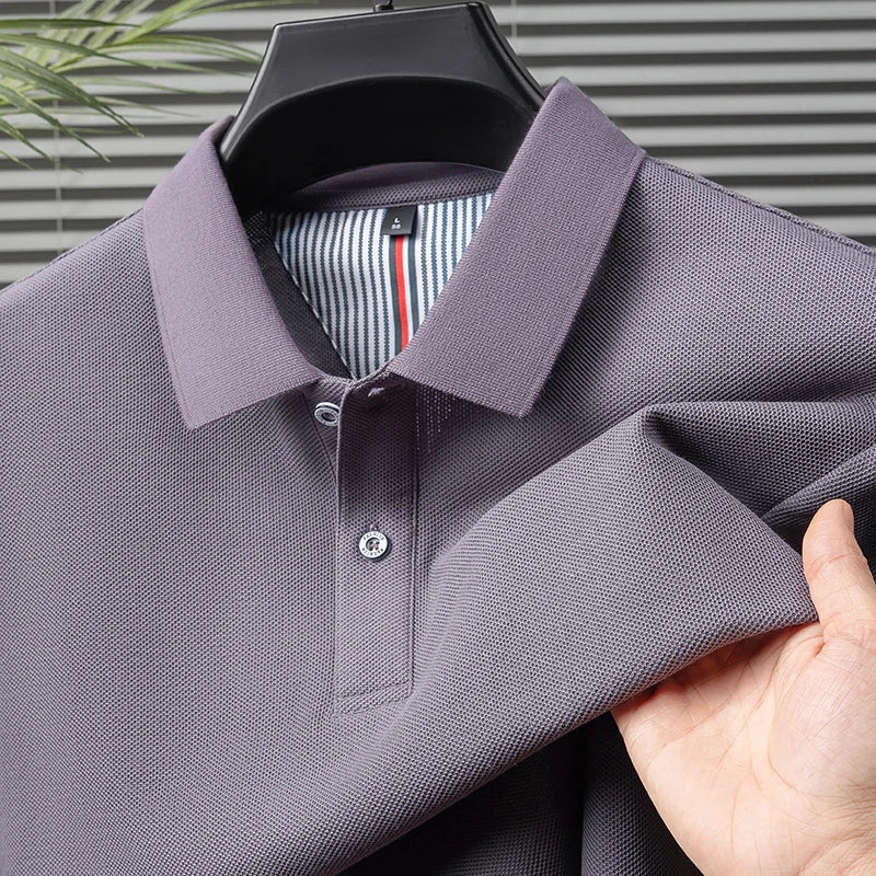 High end 100% cotton short sleeve polo shirt men's summer new trend brand business casual golf T-shirt fashion men's clothing