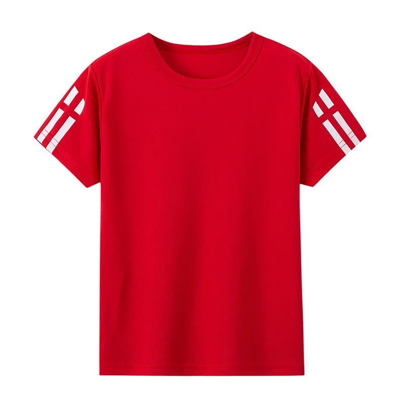 Kids Quick-Dry Sports T-Shirt – Loose Short Sleeve Training Team Uniform