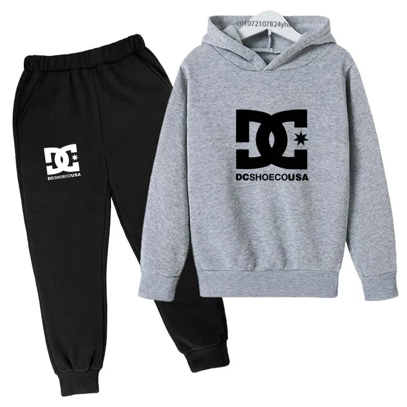 Kids Print Hoodie & Pants Tracksuit Set – Casual 2-Piece Outfit Ages 2–13