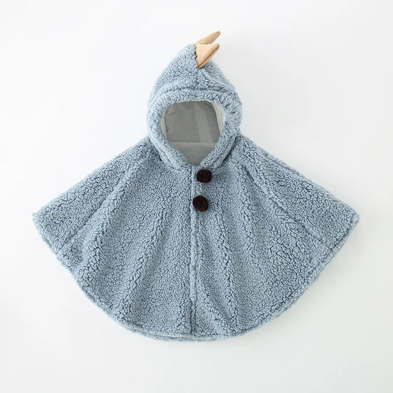 Baby Polar Fleece Windproof Cape Cloak – Cute Cartoon Warm Coat