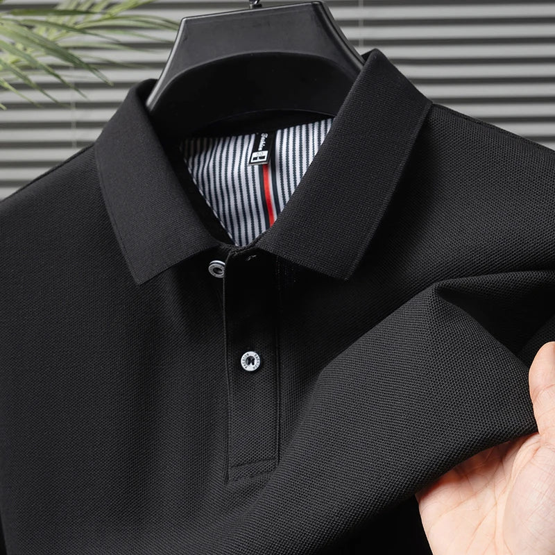 High end 100% cotton short sleeve polo shirt men's summer new trend brand business casual golf T-shirt fashion men's clothing