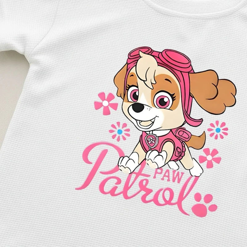 Girls PAW Patrol T-Shirt & Shorts Set – Casual Summer 2-Piece Outfit