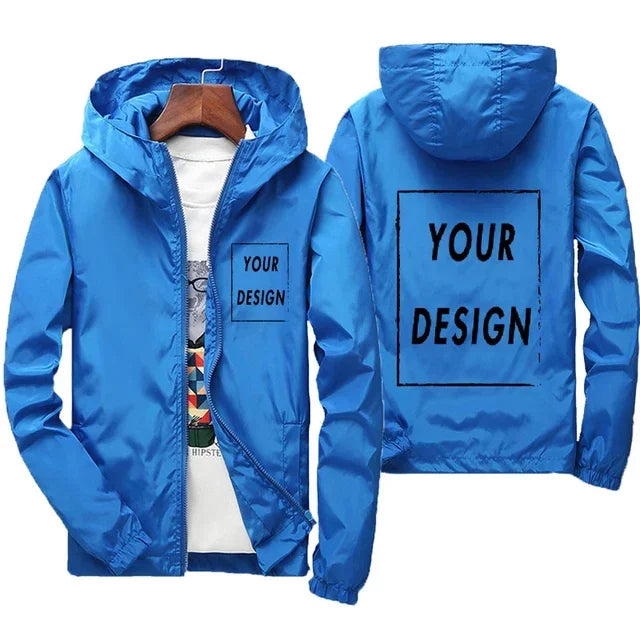 Men's Waterproof Large Size Windbreaker Jacket – Casual Black Outdoor Coat up to 7XL