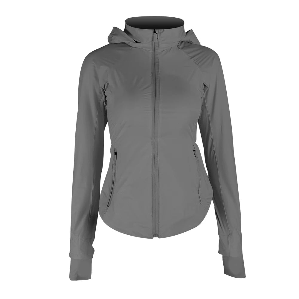 LULU FLORA Women's Slim Fit UPF 100+ UV Protection Jacket - Breathable Stand Collar Casual Sun Shield Top