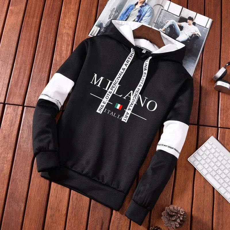 Men's Print Hoodie & Jogging Pants Tracksuit – Casual Autumn Winter Sportswear