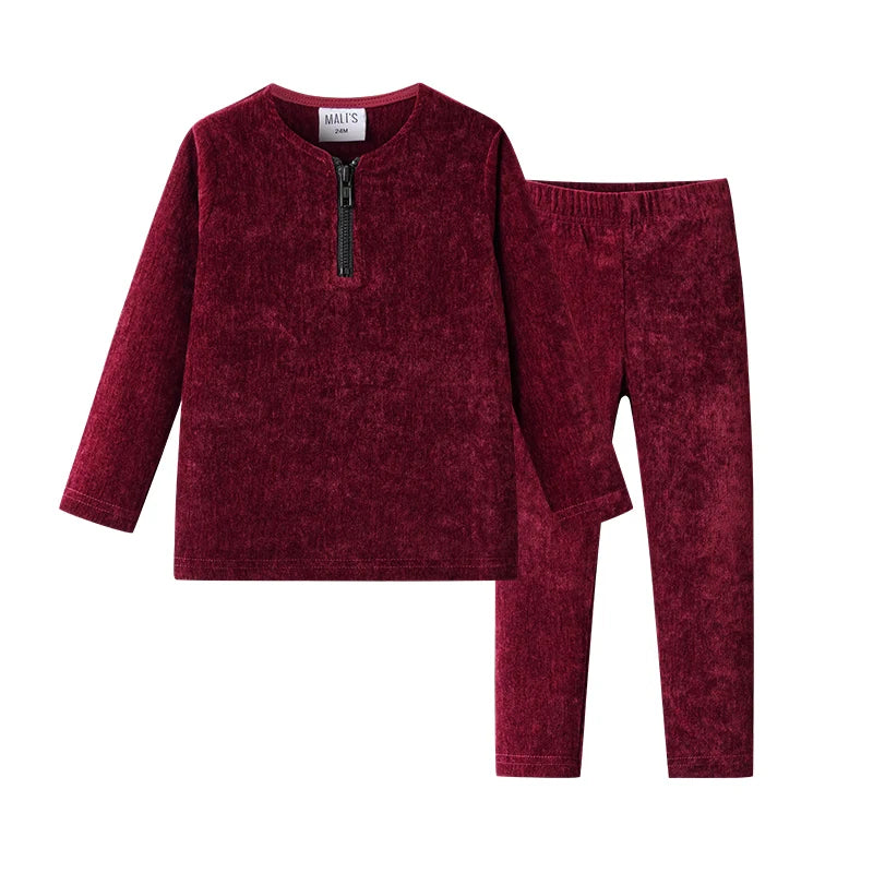 Fall/winter chenier family matching clothes maxi dress baby top and pants set boy girl t-shirt outside suit kids clothing